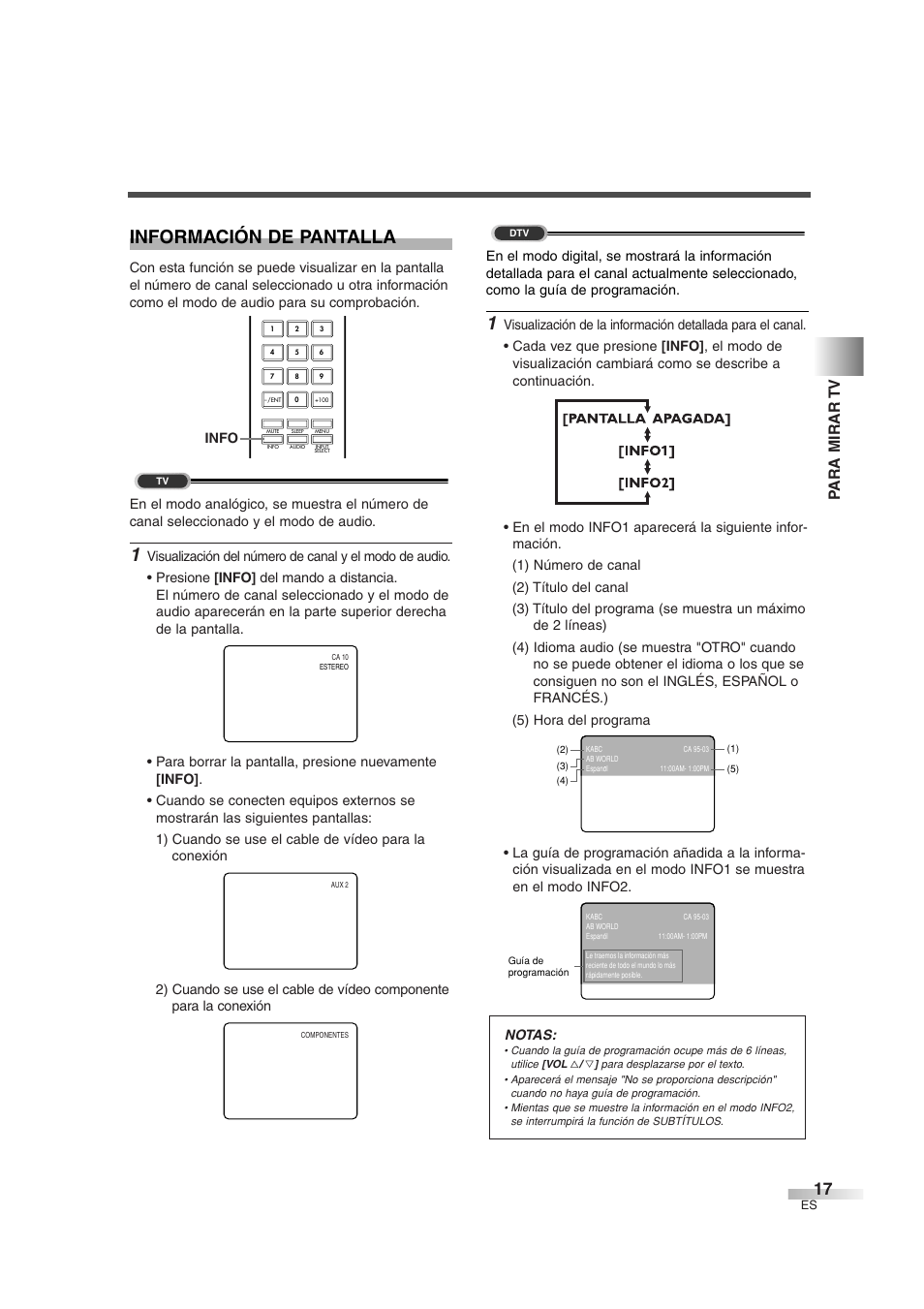 Información de pantalla, Para mirar tv | FUNAI IWF2706 User Manual | Page 55 / 76