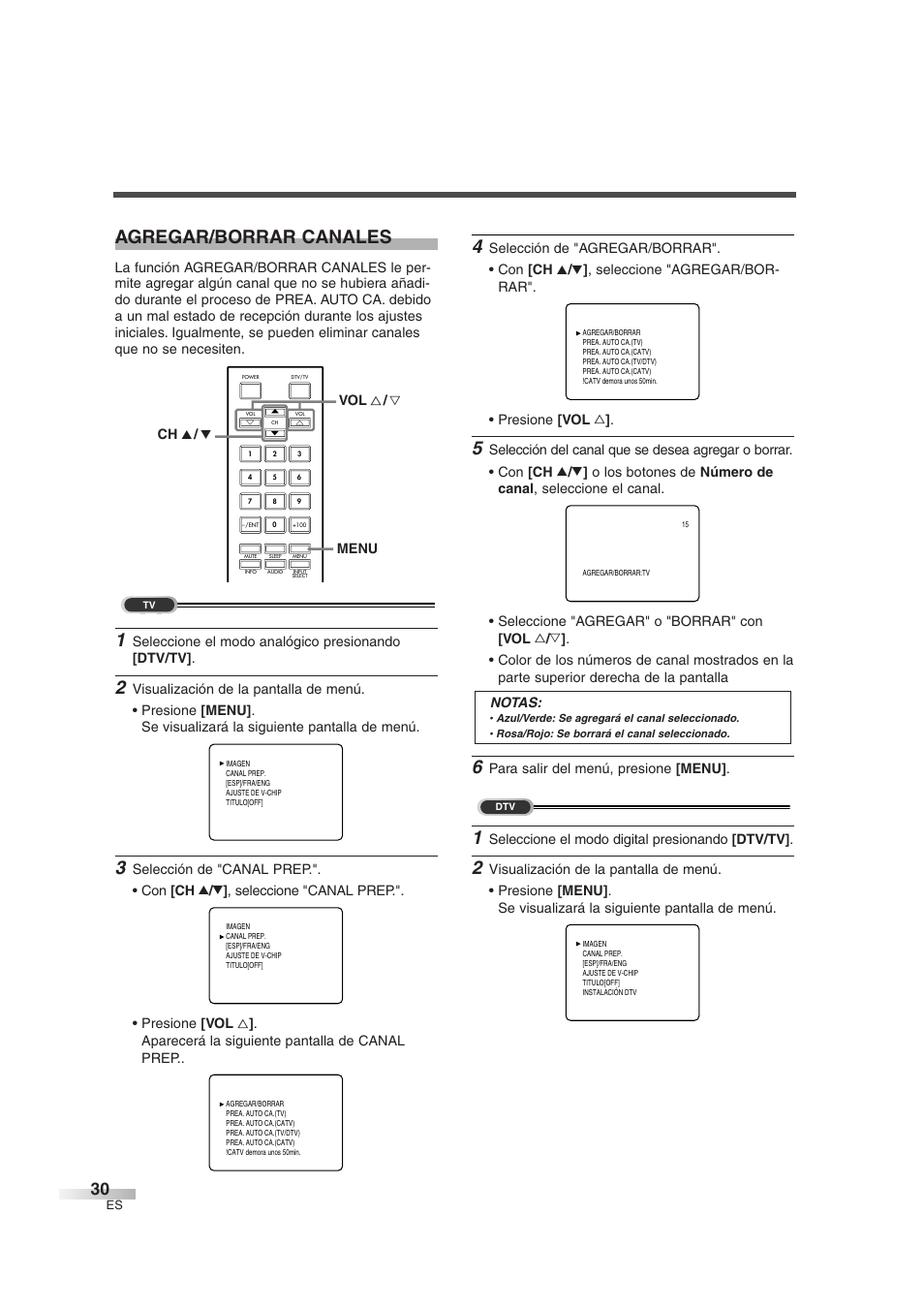 Agregar/borrar canales | FUNAI IWF2706 User Manual | Page 68 / 76