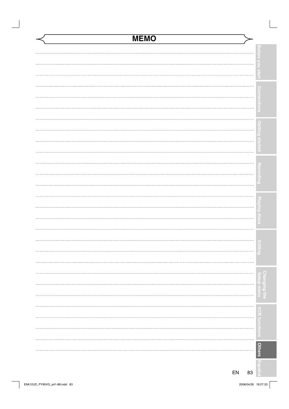 FUNAI PY90VG User Manual | Page 83 / 90