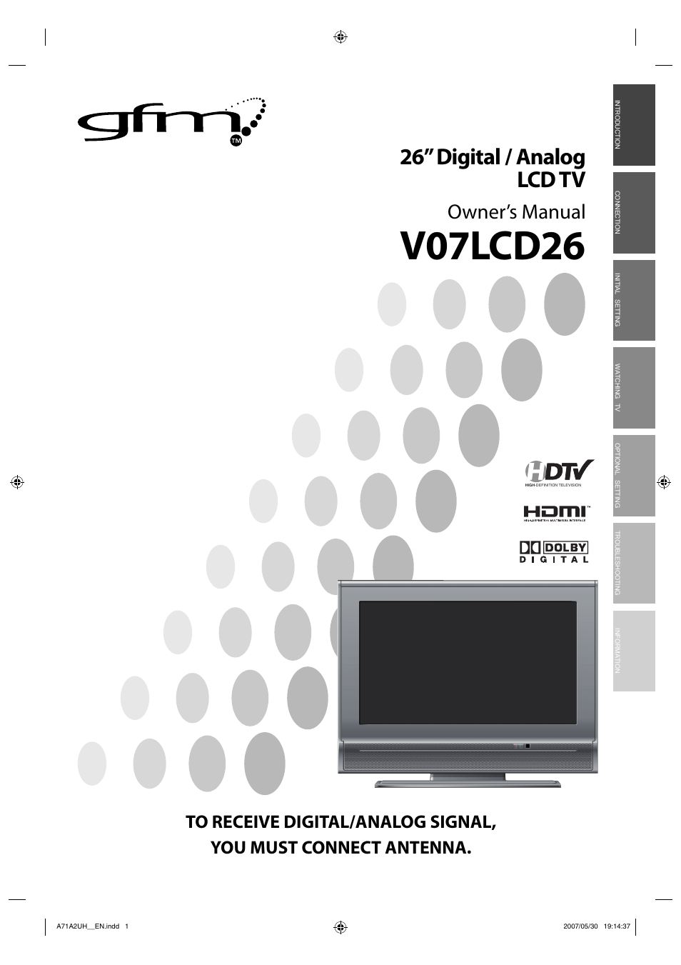 FUNAI V07LCD26 User Manual | 36 pages