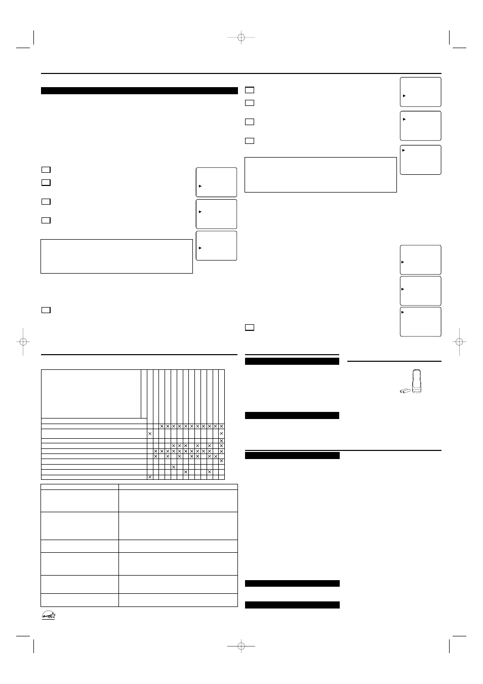 Specifications maintenance, Supplied accessories troubleshooting guide, Operations (continued) | FUNAI WF-1901 User Manual | Page 4 / 8