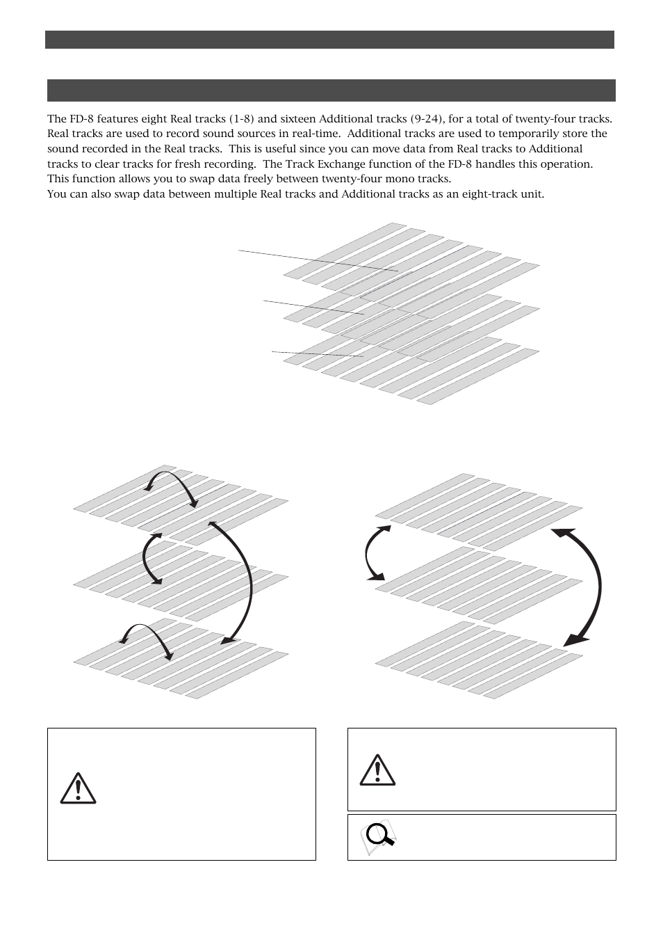 Real tracks and additional tracks, Before starting | Fostex FD-8 User Manual | Page 24 / 121