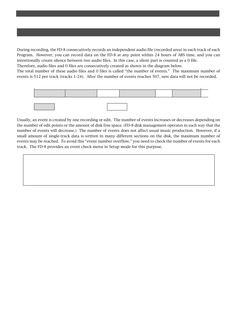 Audio file and event | Fostex FD-8 User Manual | Page 27 / 121