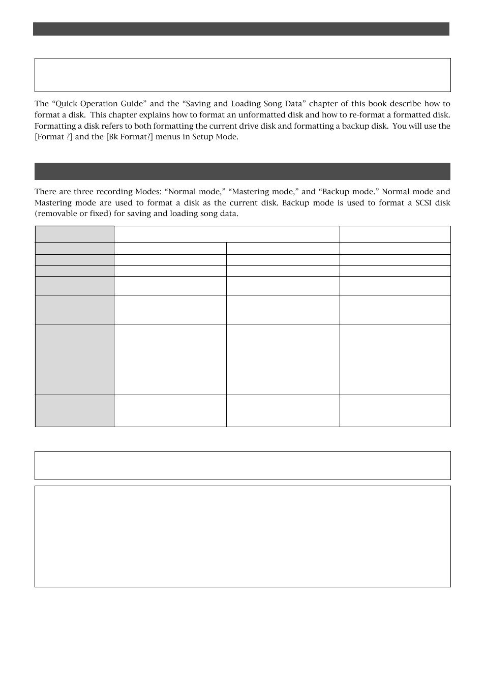 Formatting a disk, Recording mode | Fostex FD-8 User Manual | Page 28 / 121