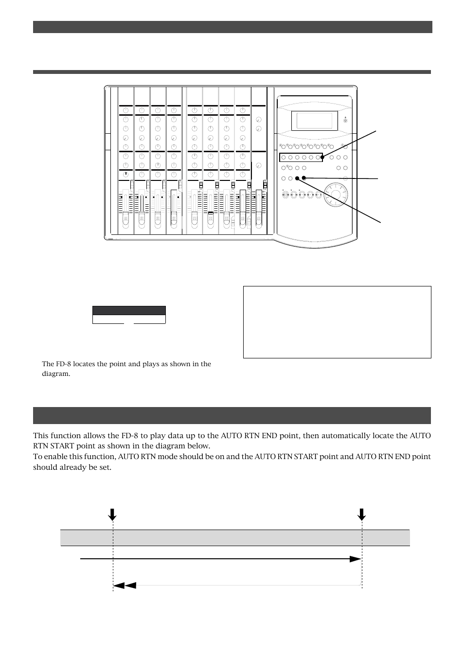 Auto return, Executing the auto play function | Fostex FD-8 User Manual | Page 71 / 121