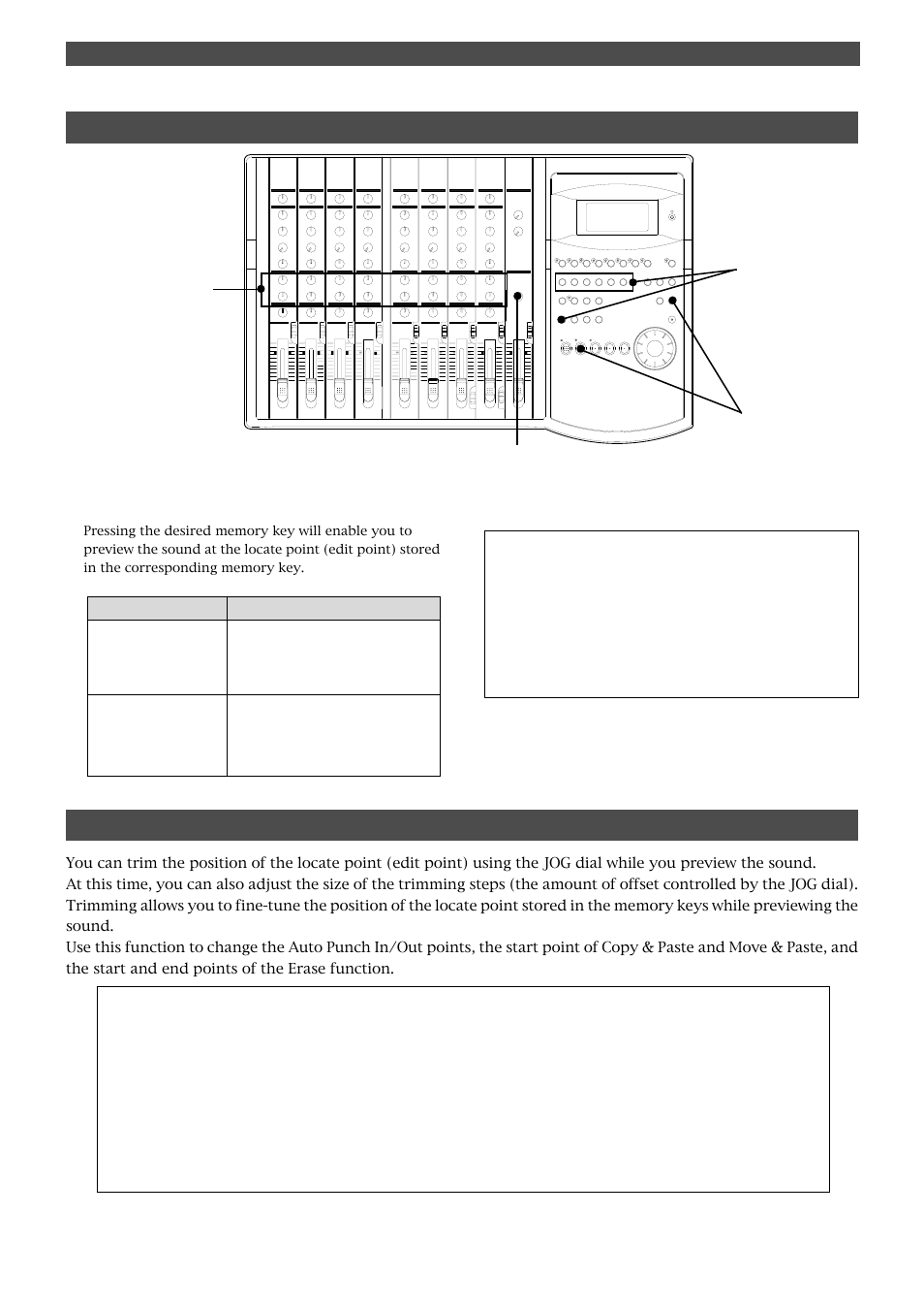 Executing the preview function, Trimming the sound while previewing | Fostex FD-8 User Manual | Page 75 / 121