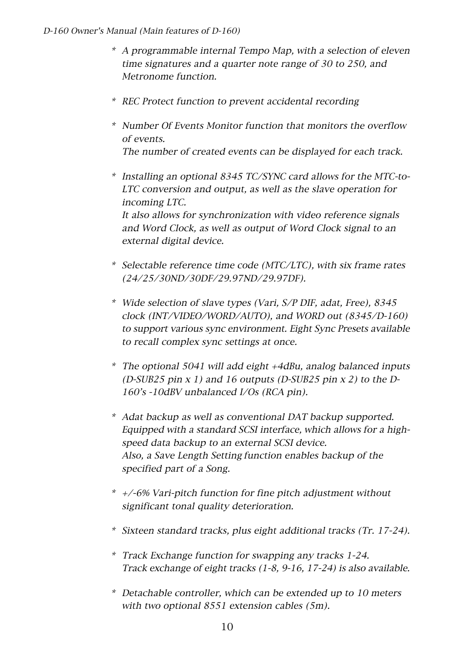 Fostex D-160 User Manual | Page 10 / 196