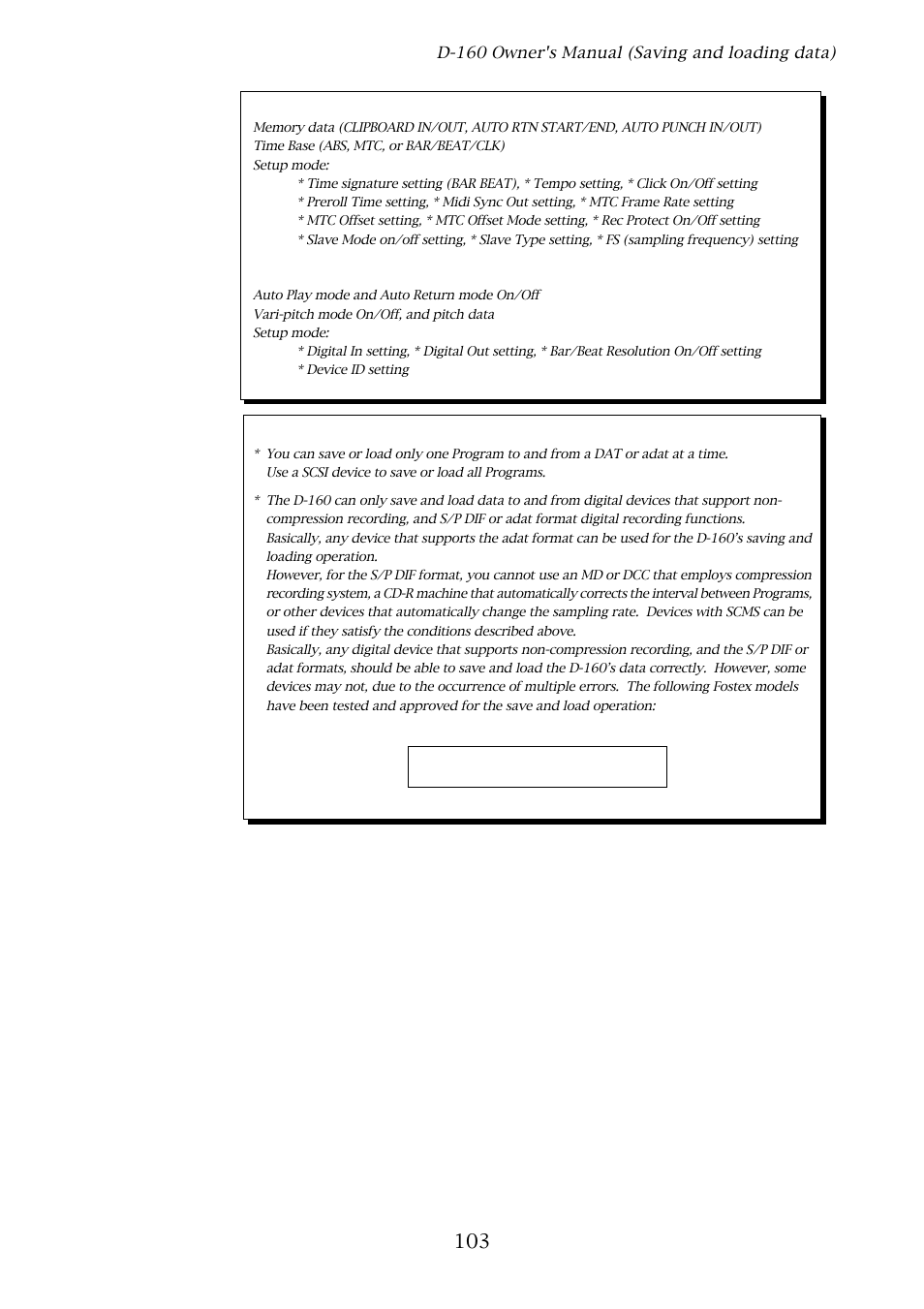 Fostex D-160 User Manual | Page 103 / 196