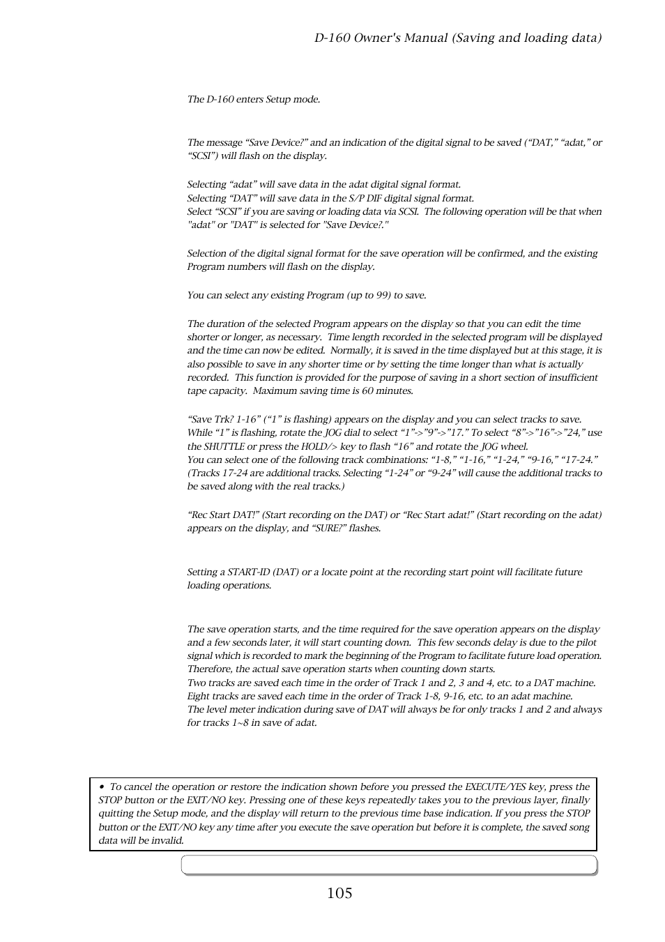 Fostex D-160 User Manual | Page 105 / 196