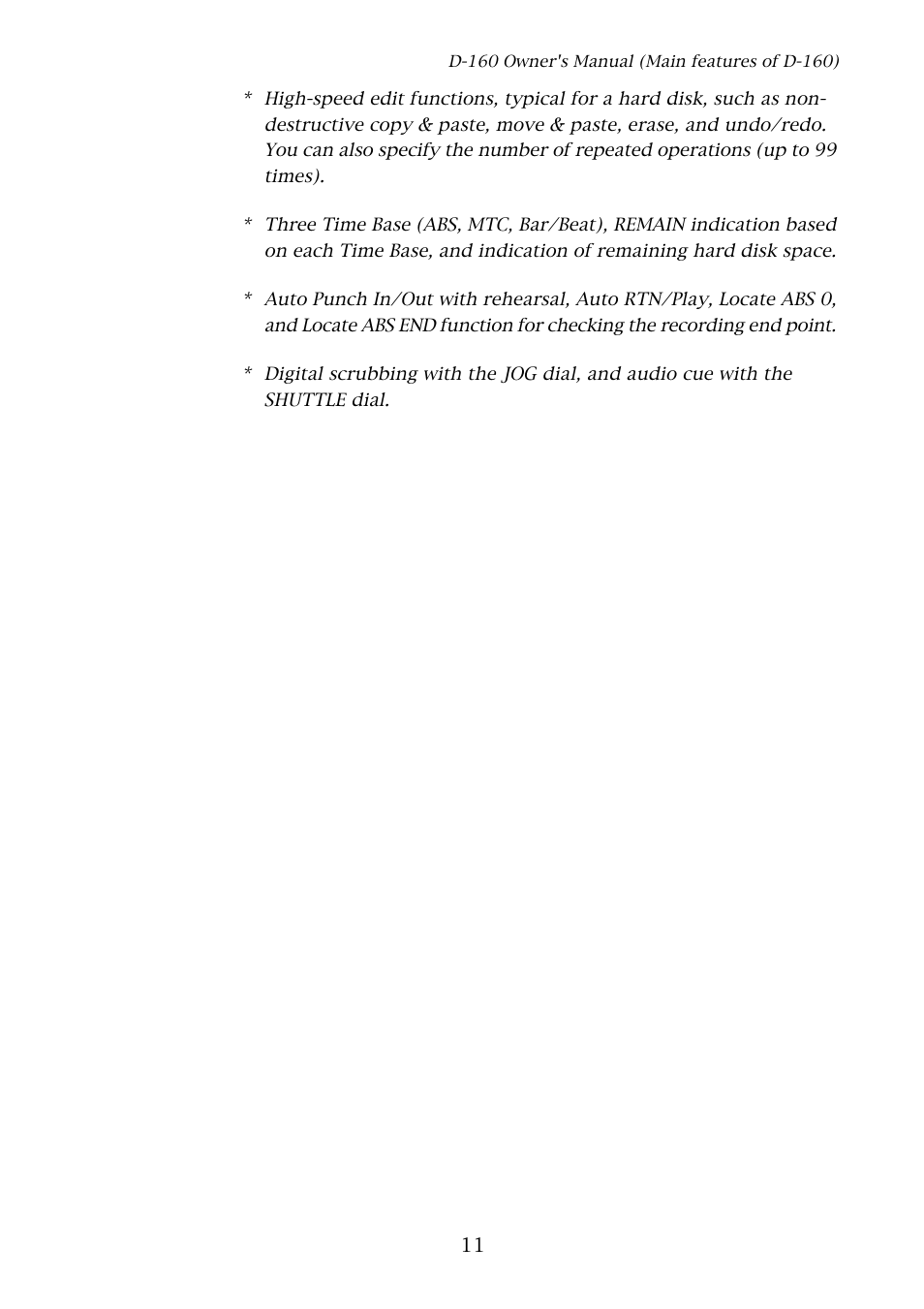 Fostex D-160 User Manual | Page 11 / 196