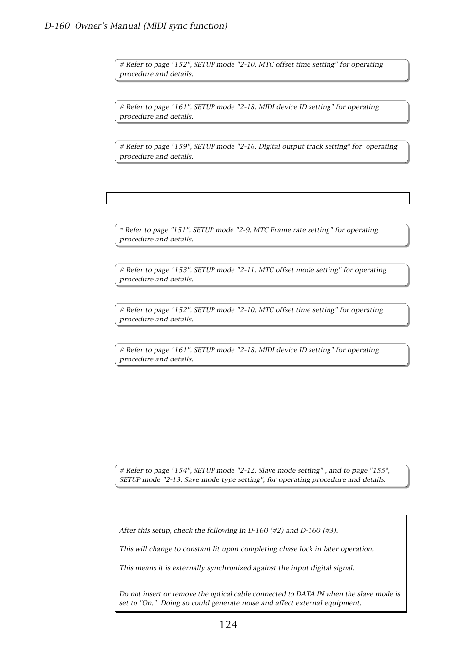 Fostex D-160 User Manual | Page 124 / 196