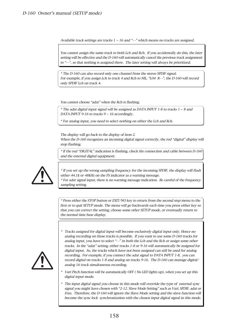 Fostex D-160 User Manual | Page 158 / 196
