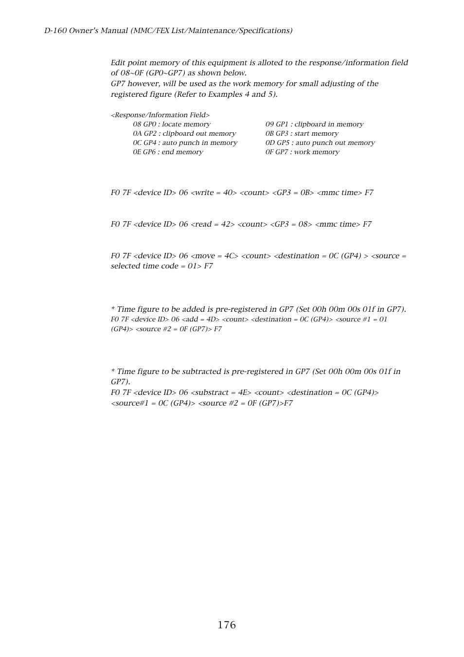 Fostex D-160 User Manual | Page 176 / 196