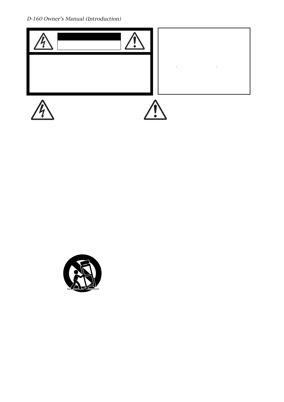 Safety instructions, Warning, Caution | D-160 owner's manual (introduction) | Fostex D-160 User Manual | Page 2 / 196
