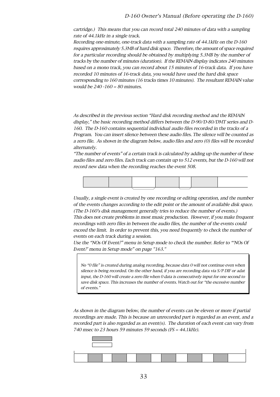 Audio file and event, What is an event | Fostex D-160 User Manual | Page 33 / 196