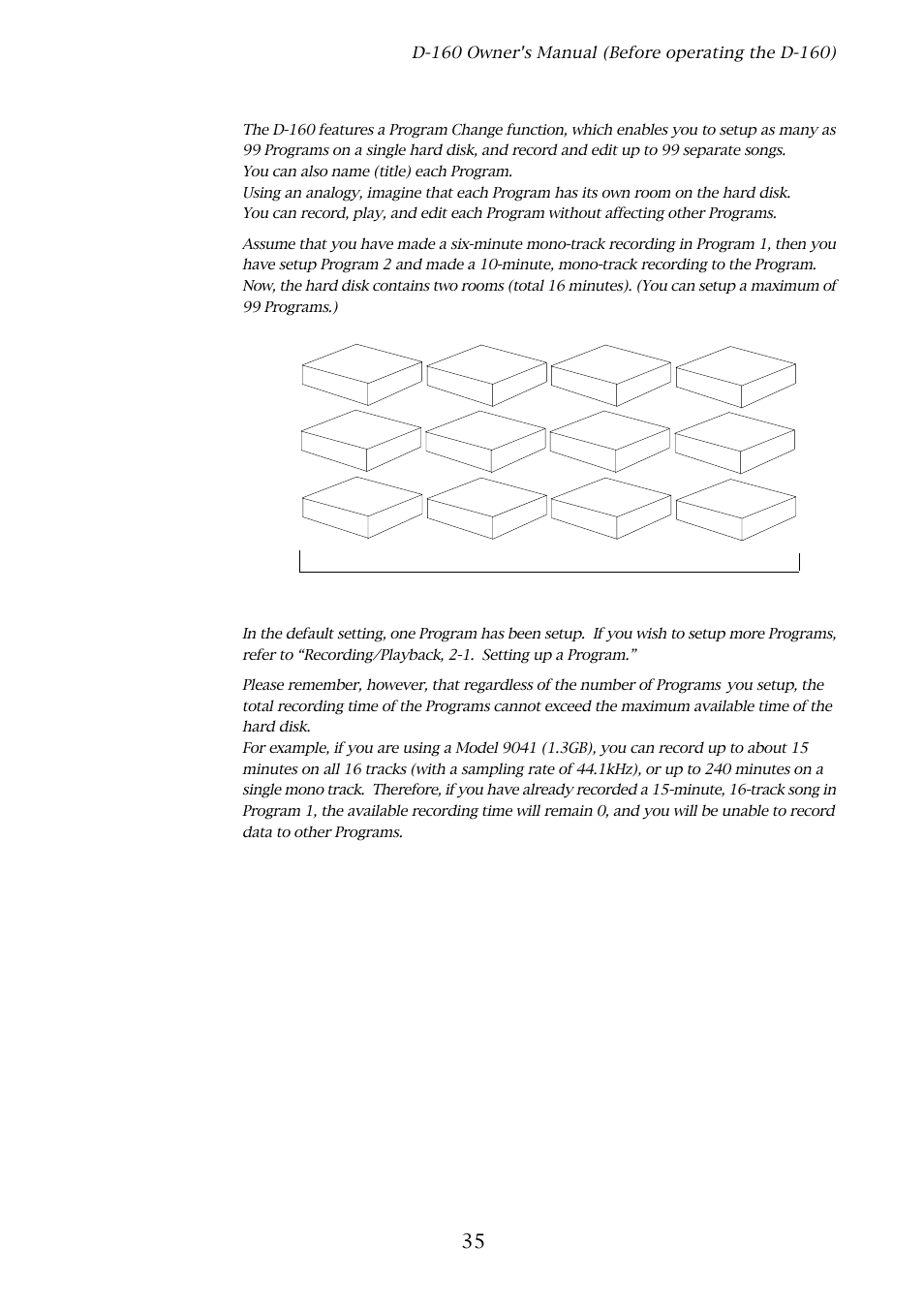 Program change function | Fostex D-160 User Manual | Page 35 / 196