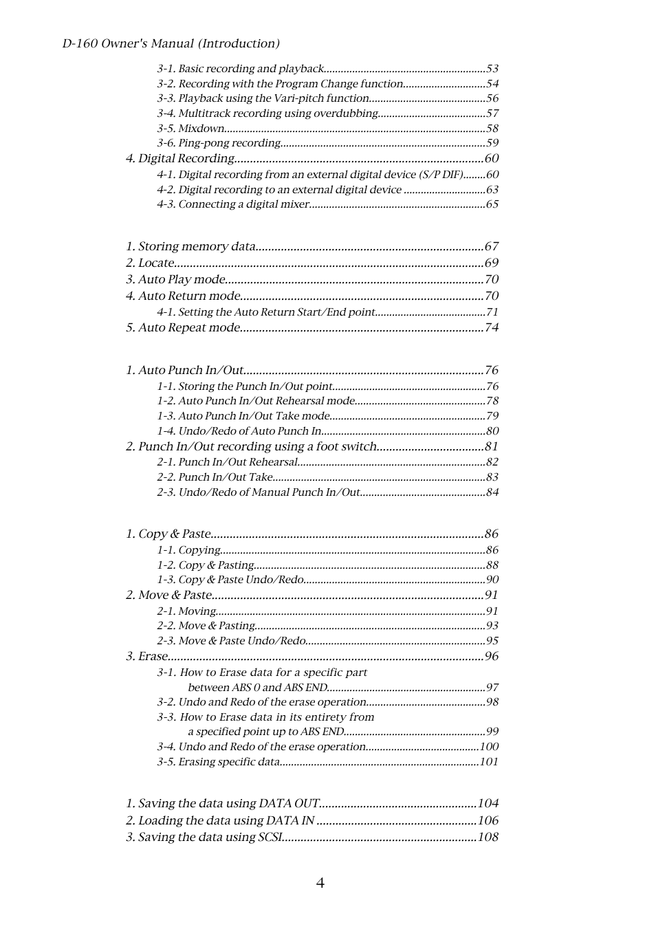 Fostex D-160 User Manual | Page 4 / 196