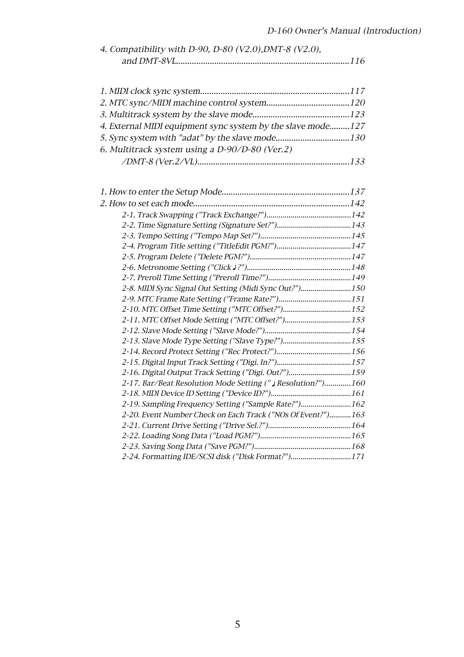 Fostex D-160 User Manual | Page 5 / 196