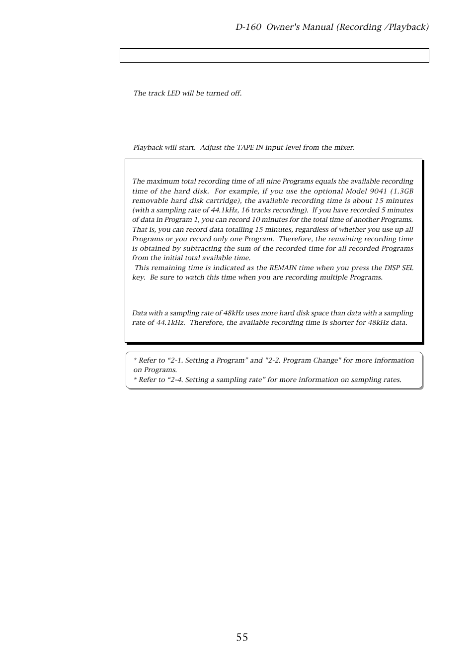 Fostex D-160 User Manual | Page 55 / 196