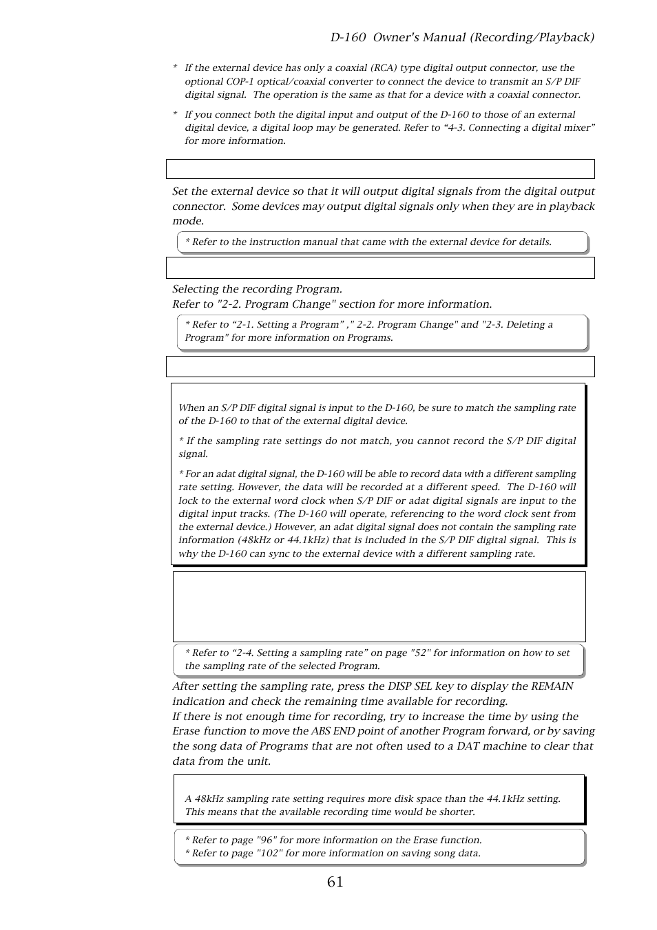 Fostex D-160 User Manual | Page 61 / 196