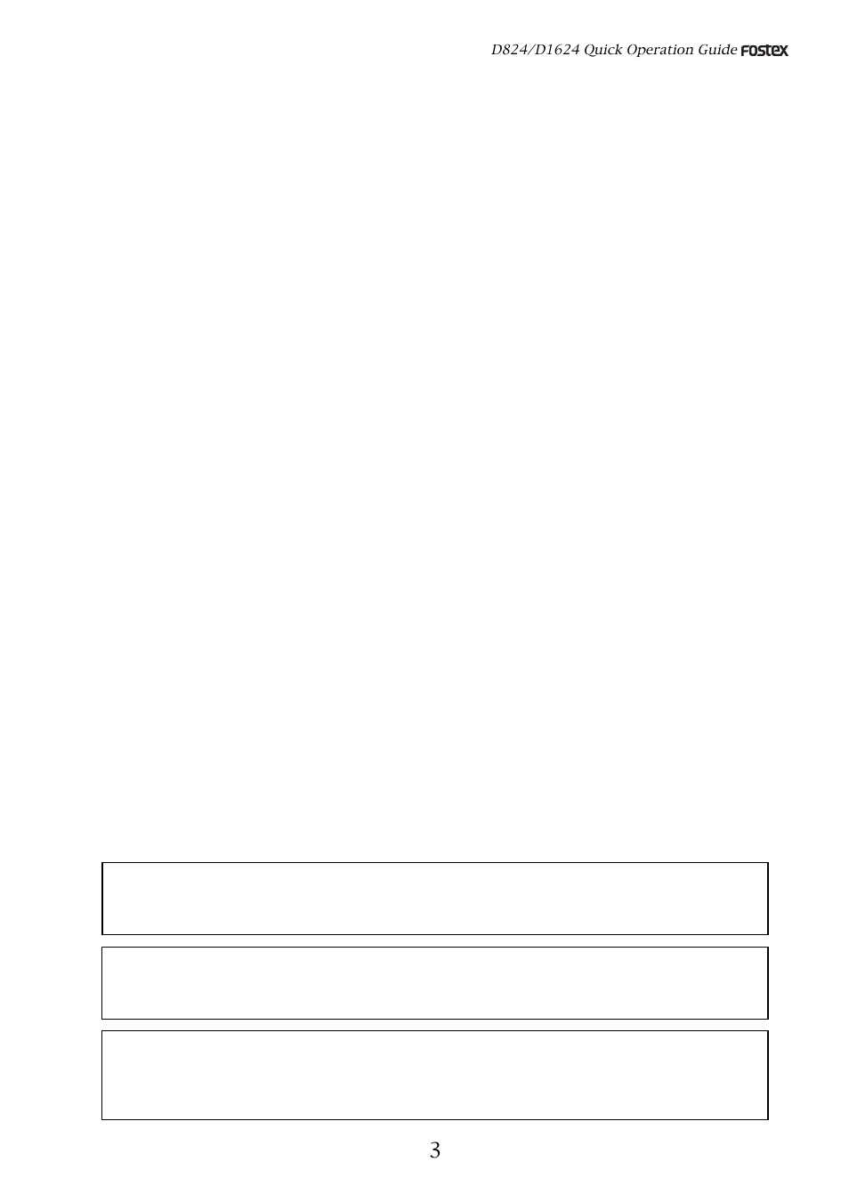 Fostex D824 User Manual | Page 3 / 28