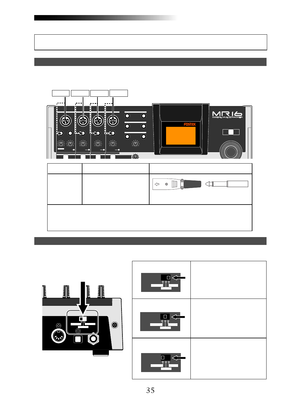 Input a sel | Fostex MR16 User Manual | Page 35 / 166