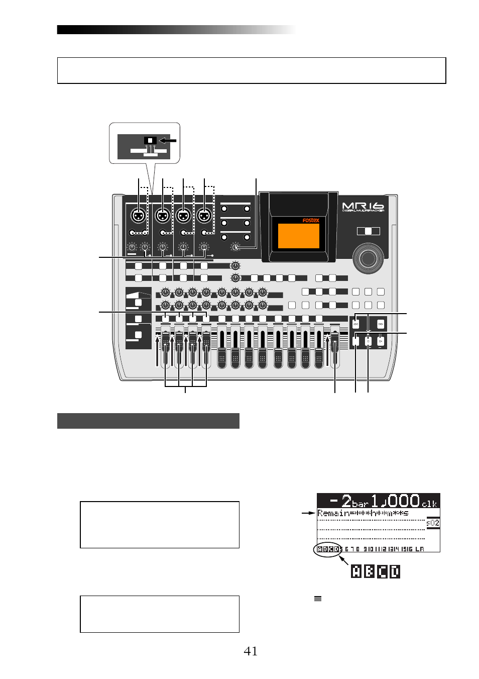 Gtr dist 1 a 2 b 3 c 4 d | Fostex MR16 User Manual | Page 41 / 166