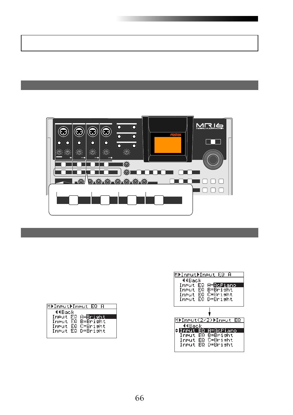 Input eq | Fostex MR16 User Manual | Page 66 / 166