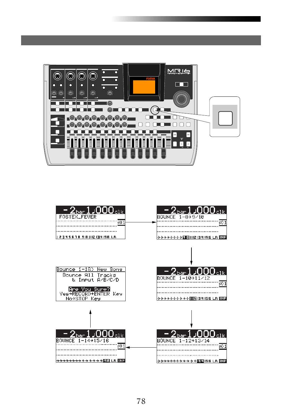 Bounce mode | Fostex MR16 User Manual | Page 78 / 166