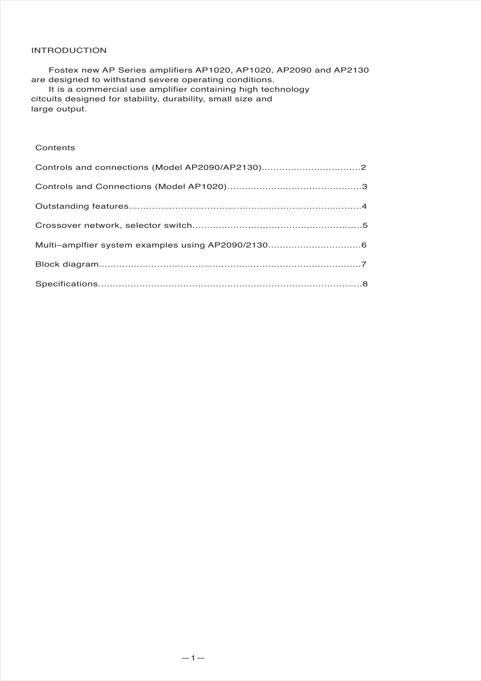 Fostex AP1020 User Manual | Page 3 / 10