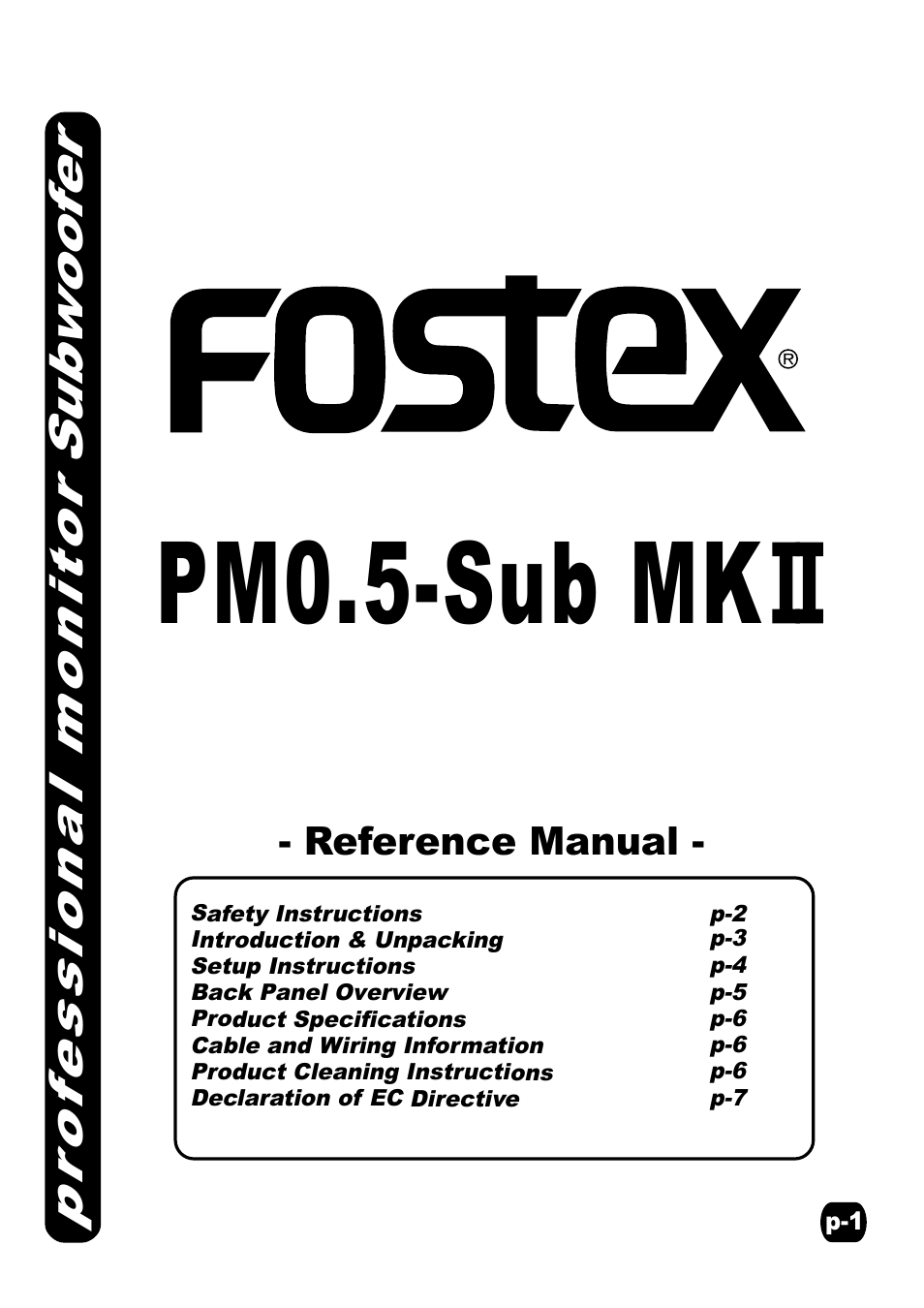 Fostex Speaker User Manual | 7 pages