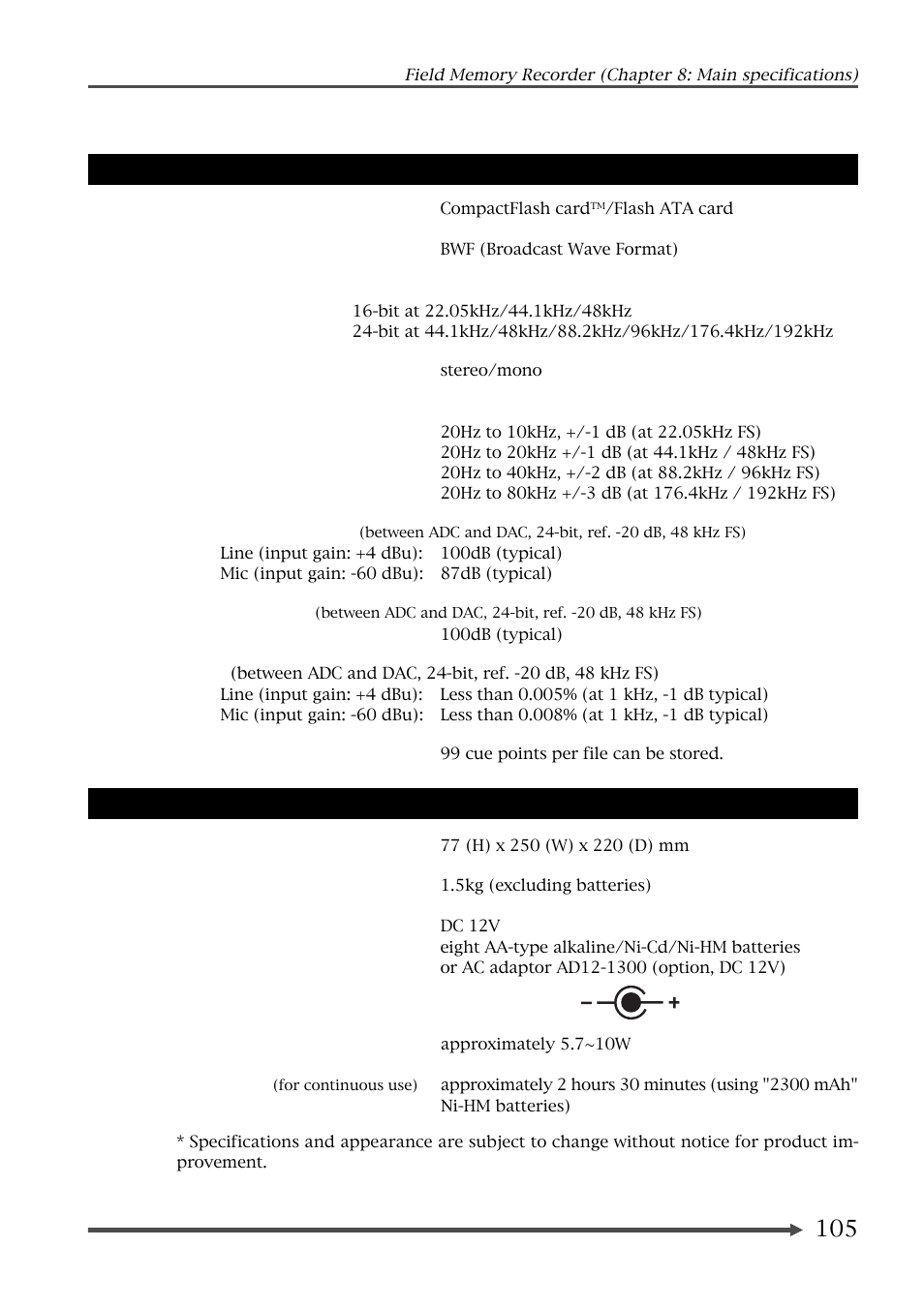 Fostex FR-2 User Manual | Page 105 / 110