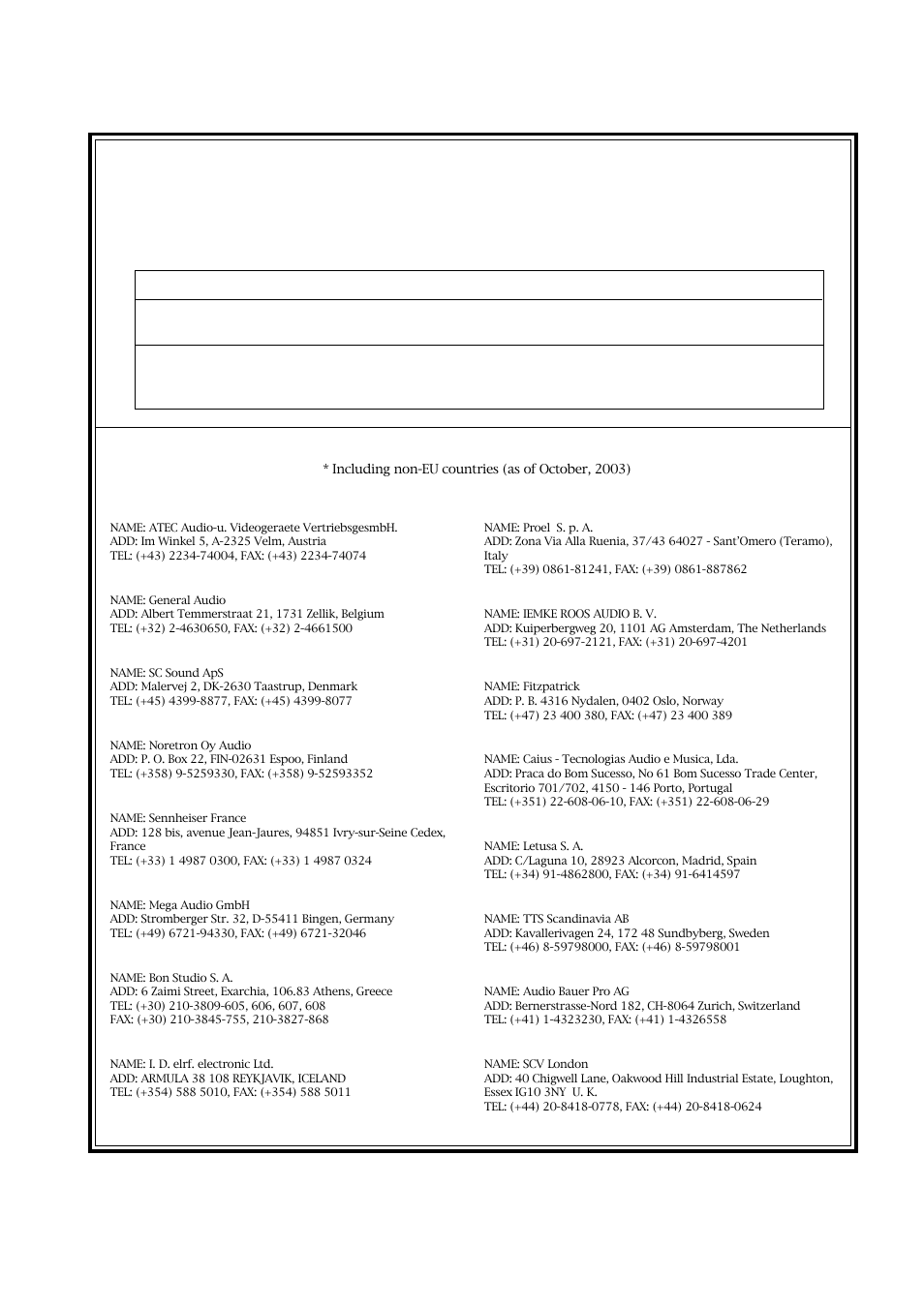 Declaration of ec directive | Fostex FR-2 User Manual | Page 107 / 110