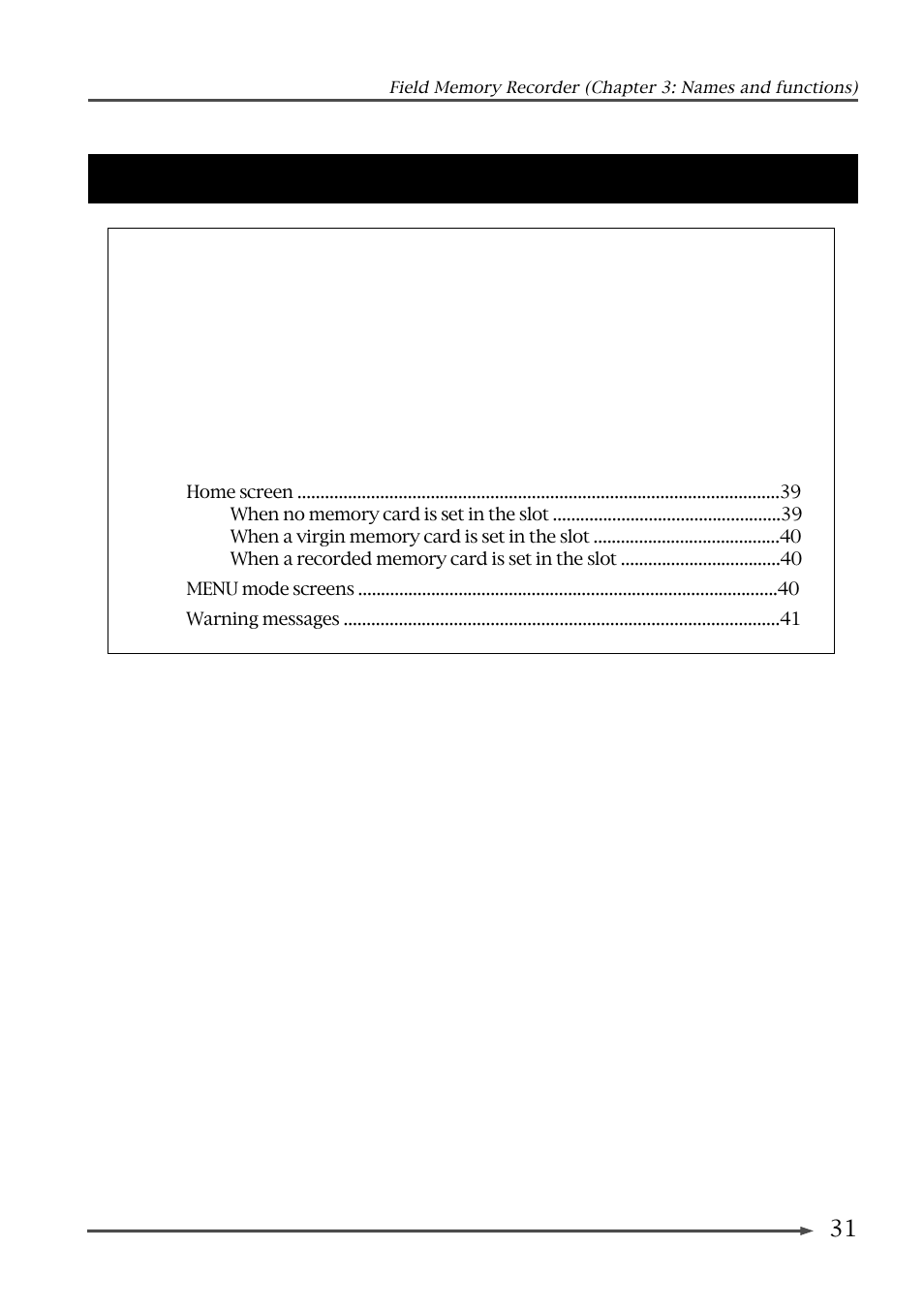 Chapter 3: names and functions | Fostex FR-2 User Manual | Page 31 / 110