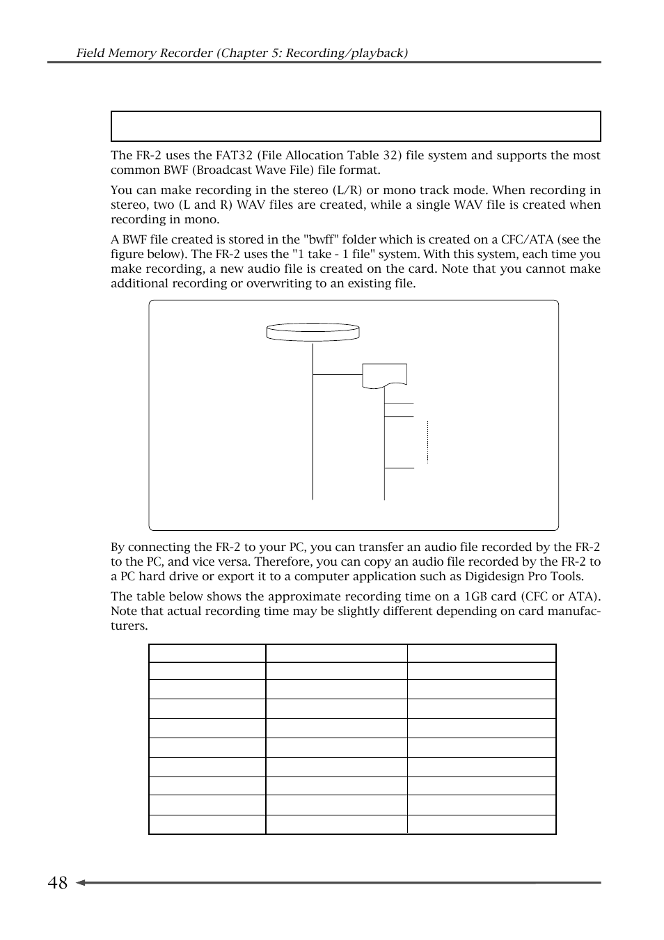 About recording system | Fostex FR-2 User Manual | Page 48 / 110