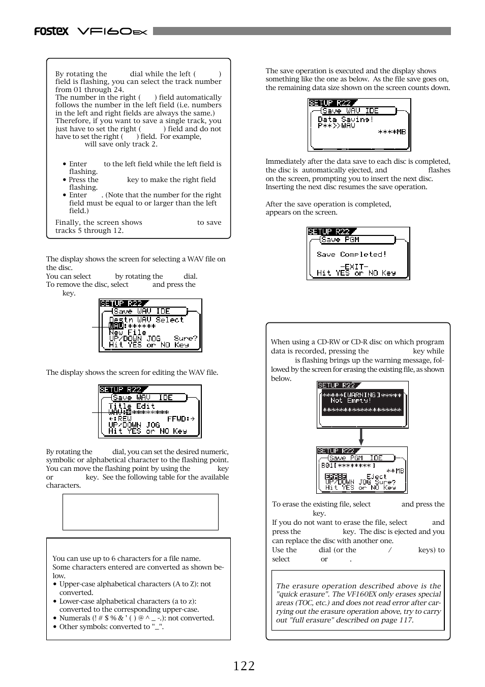 Fostex VF160EX User Manual | Page 122 / 158