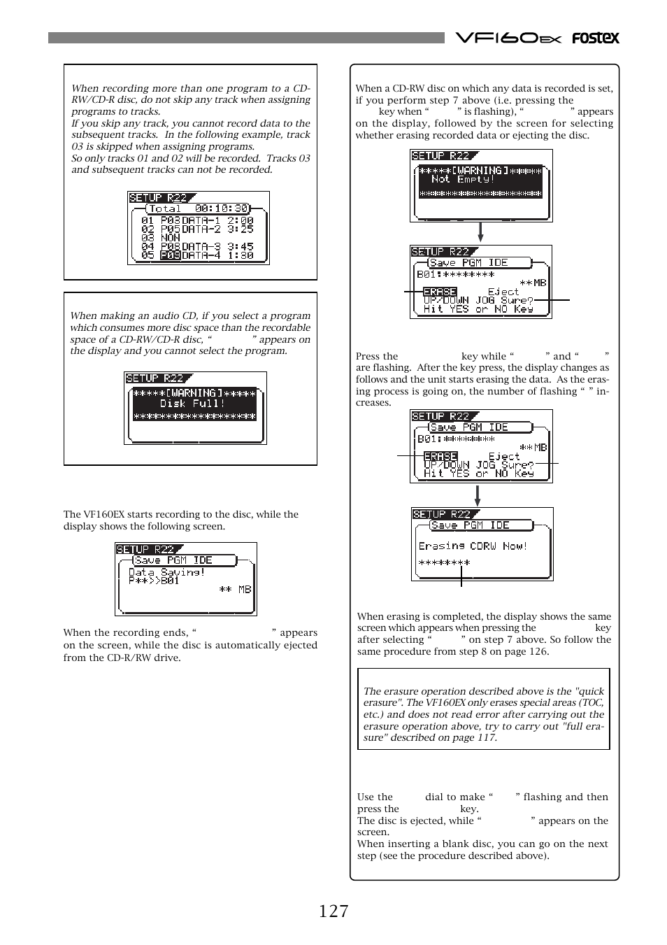 Fostex VF160EX User Manual | Page 127 / 158