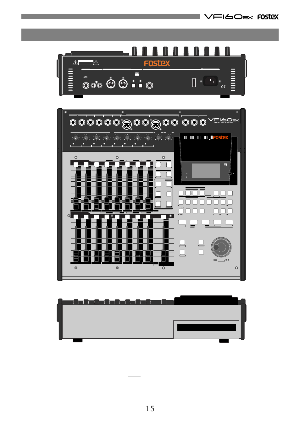 Names and functions, Optical | Fostex VF160EX User Manual | Page 15 / 158