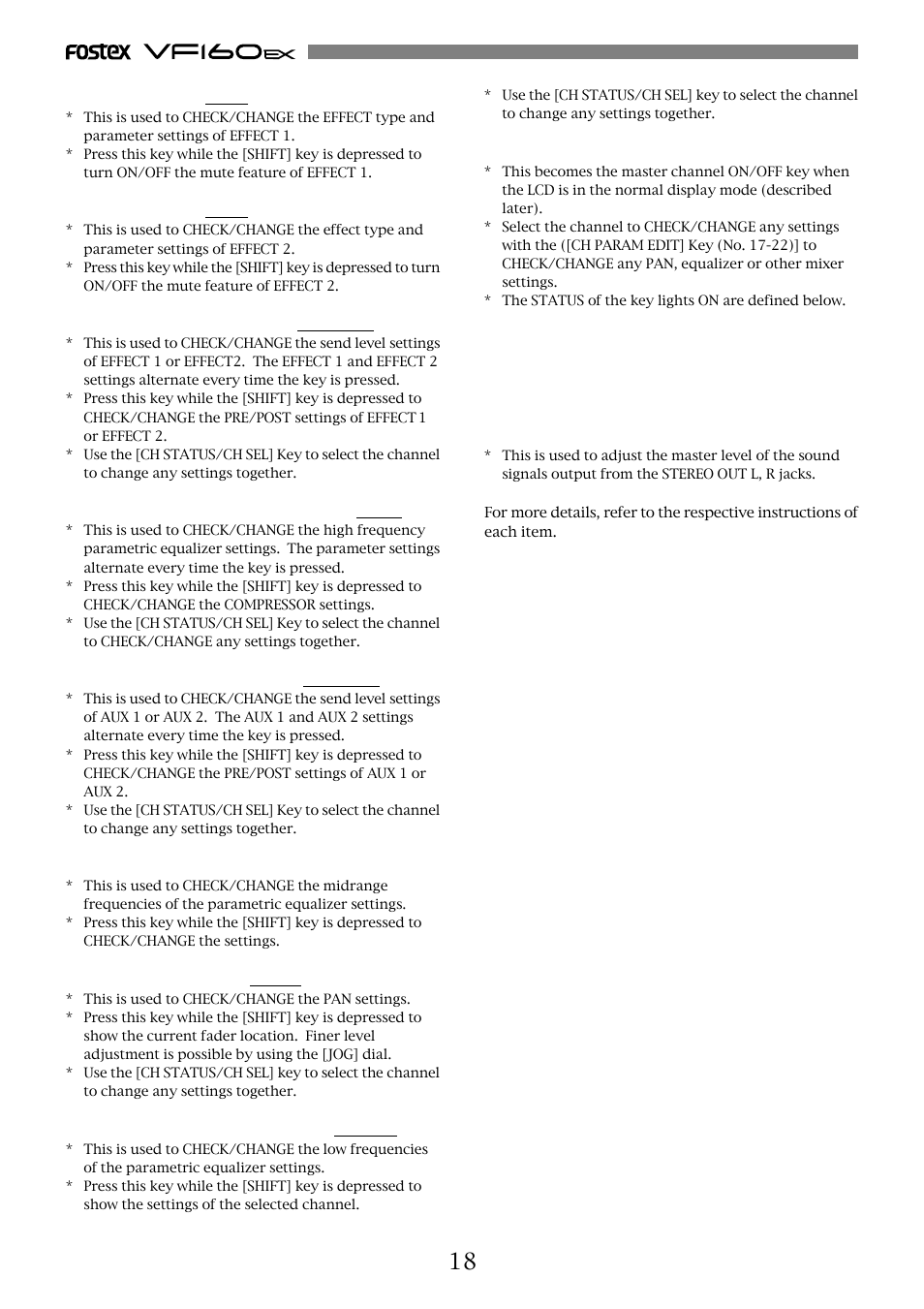 Fostex VF160EX User Manual | Page 18 / 158