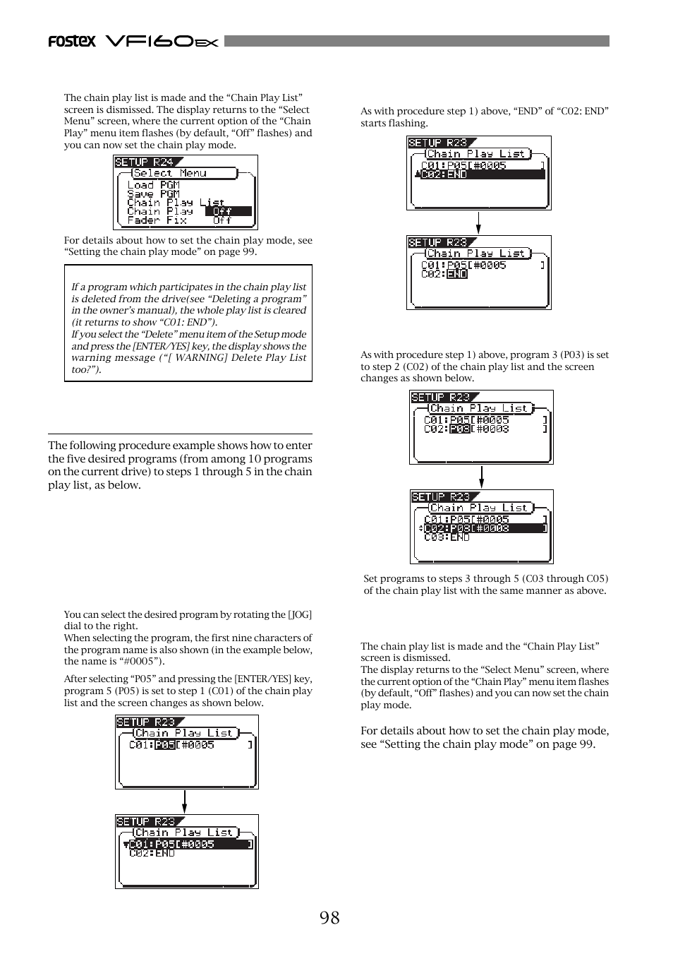Fostex VF160EX User Manual | Page 98 / 158