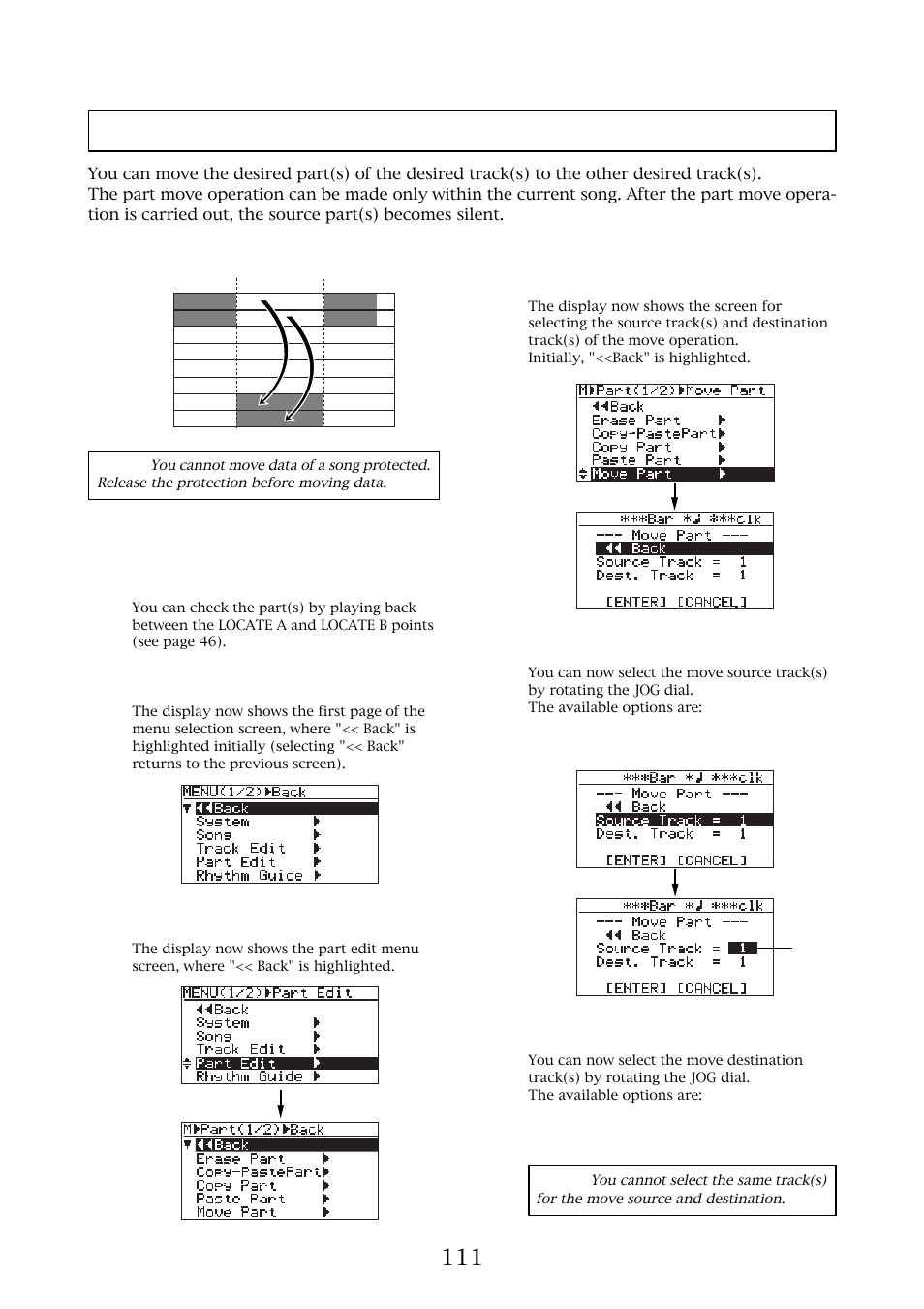 Moving the part(s) | Fostex MR-8MKII User Manual | Page 111 / 154