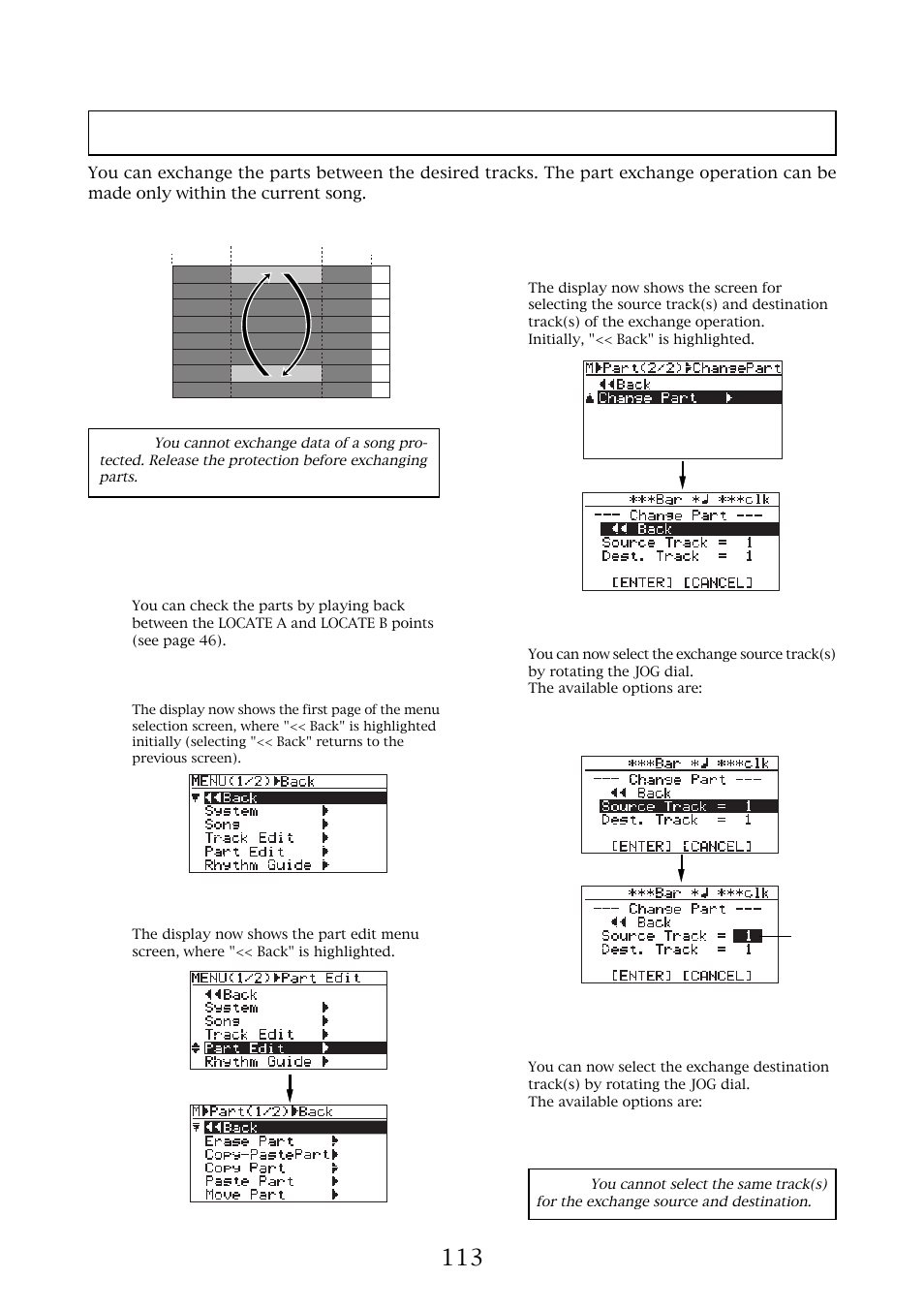 Exchange the part(s) | Fostex MR-8MKII User Manual | Page 113 / 154