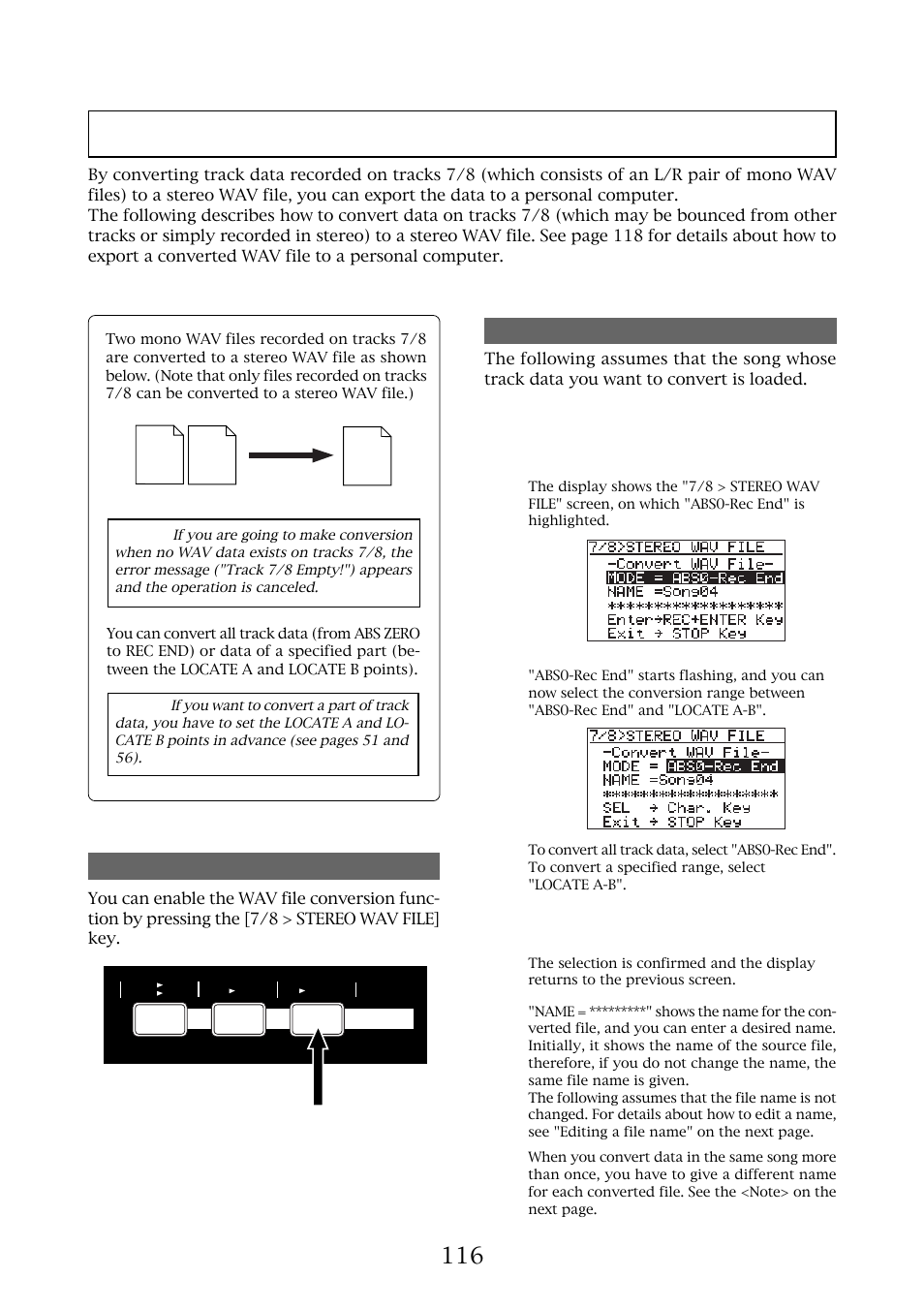 Wav file conversion | Fostex MR-8MKII User Manual | Page 116 / 154