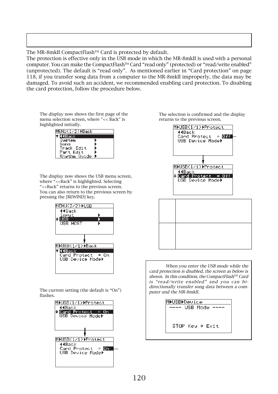 Protecting the card | Fostex MR-8MKII User Manual | Page 120 / 154