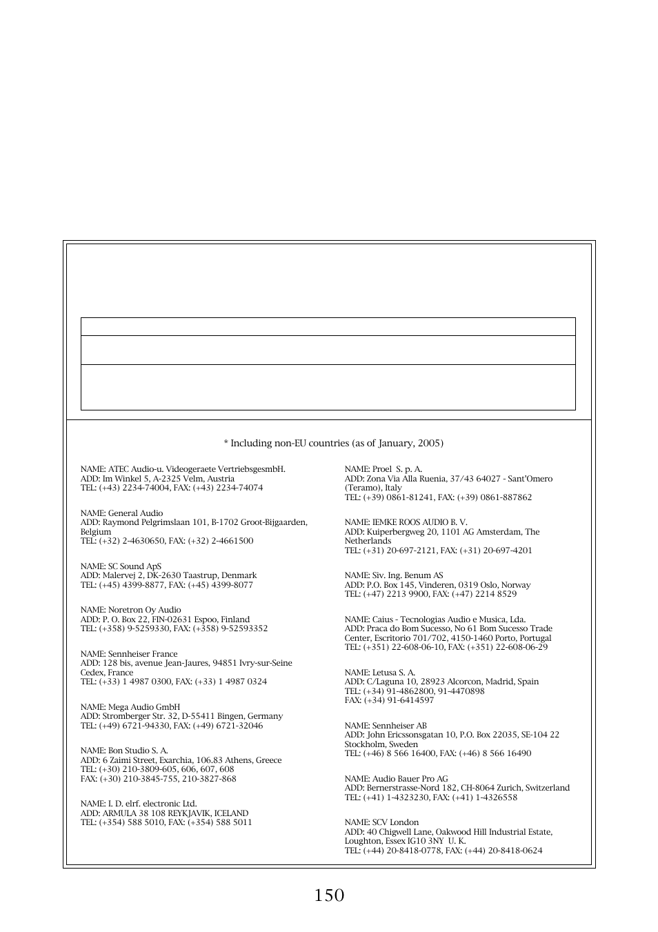Declaration of ec directive, The affect of immunity on this equipment, Mr-8mkii owner’s manual (specifications) | Fostex MR-8MKII User Manual | Page 150 / 154