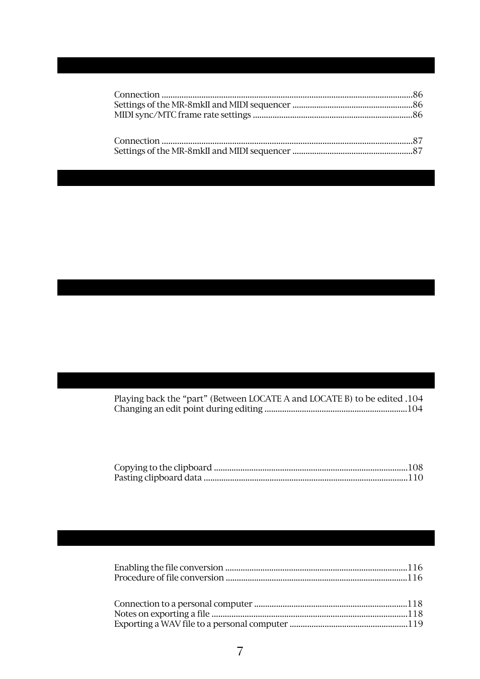 Fostex MR-8MKII User Manual | Page 7 / 154