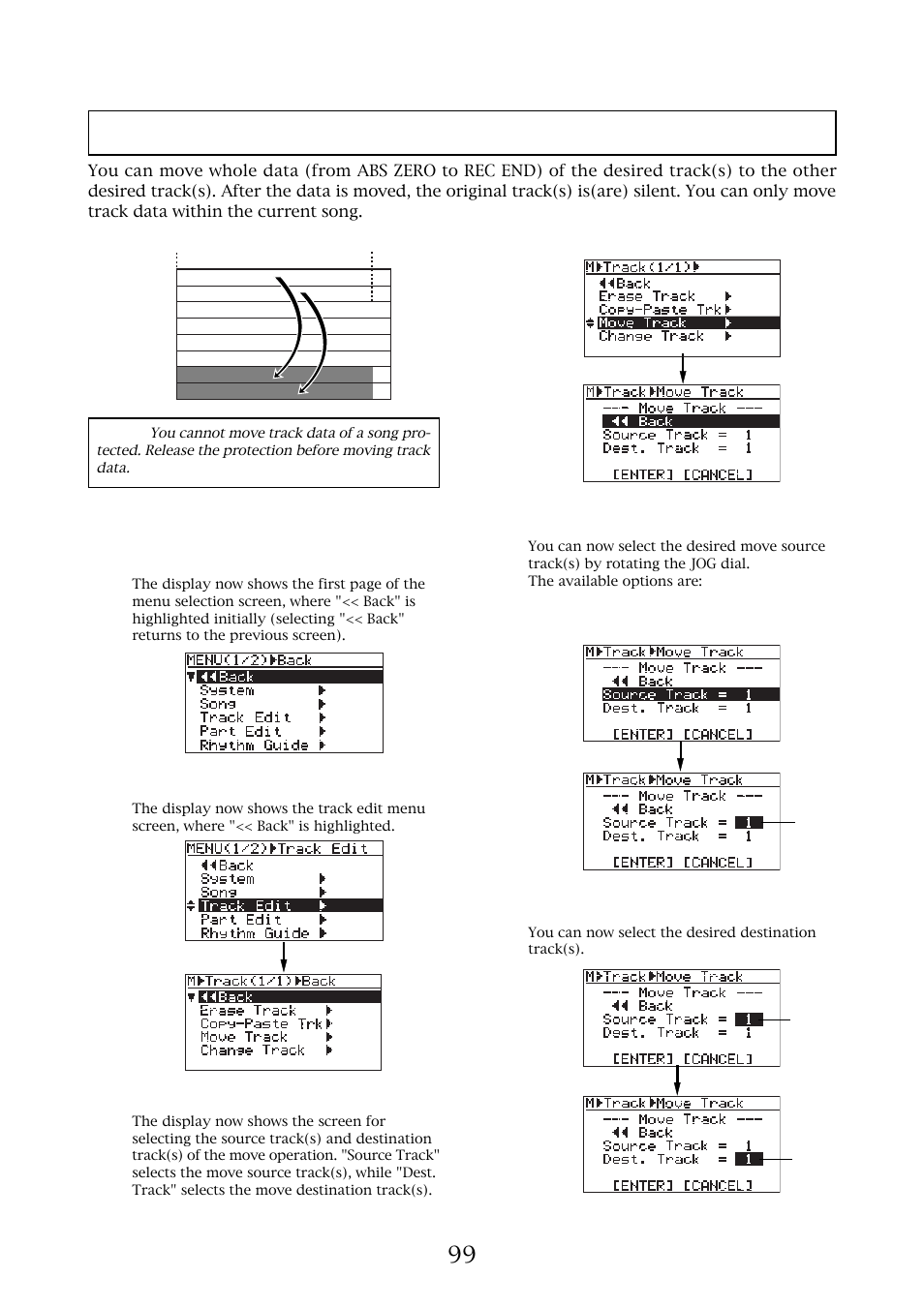 Moving track data | Fostex MR-8MKII User Manual | Page 99 / 154