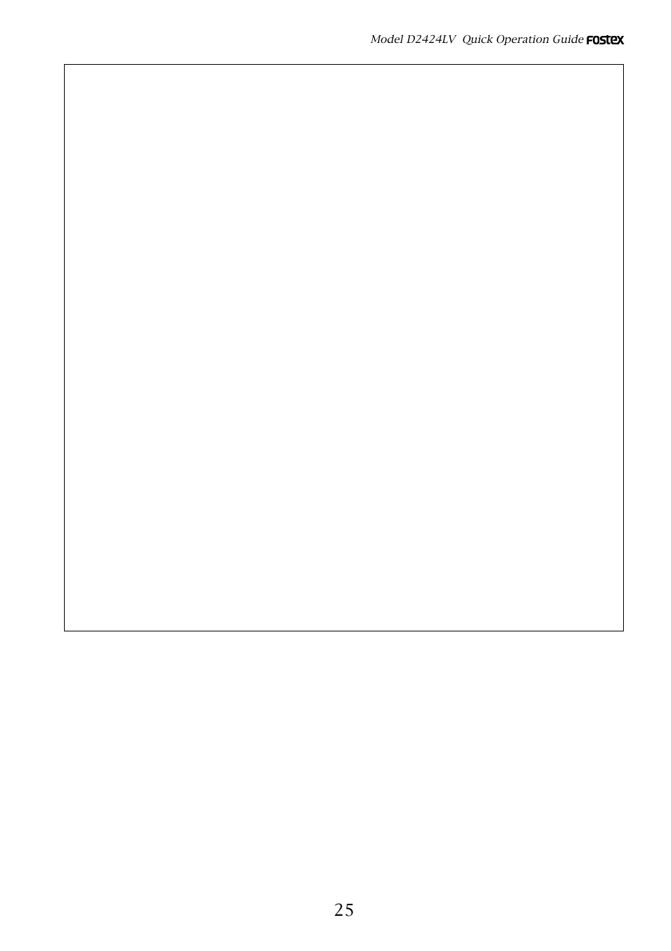 Fostex D2424LV User Manual | Page 25 / 28