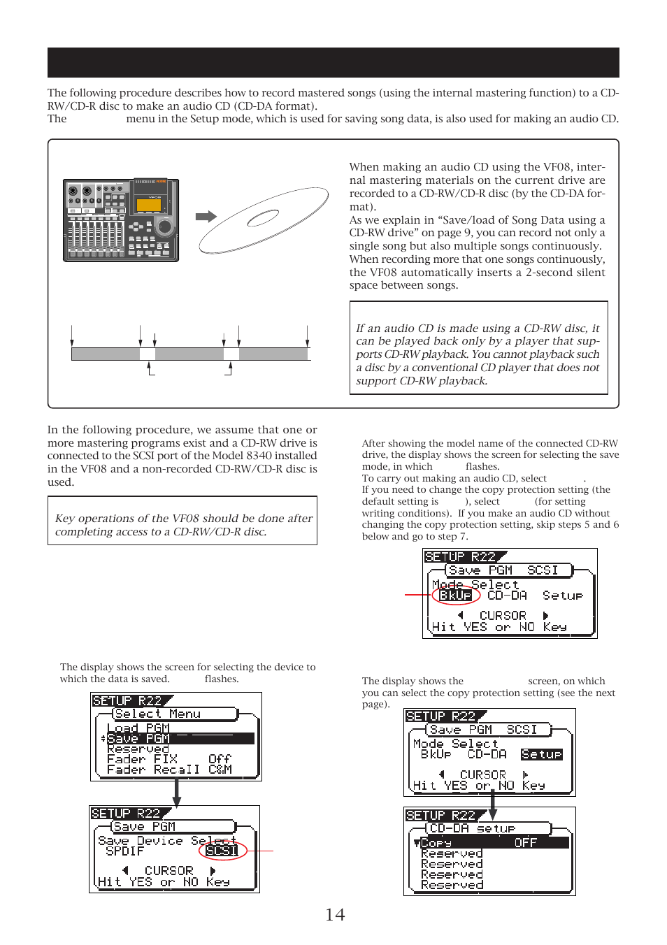 Making an audio cd, Basic information | Fostex VF08 User Manual | Page 14 / 20