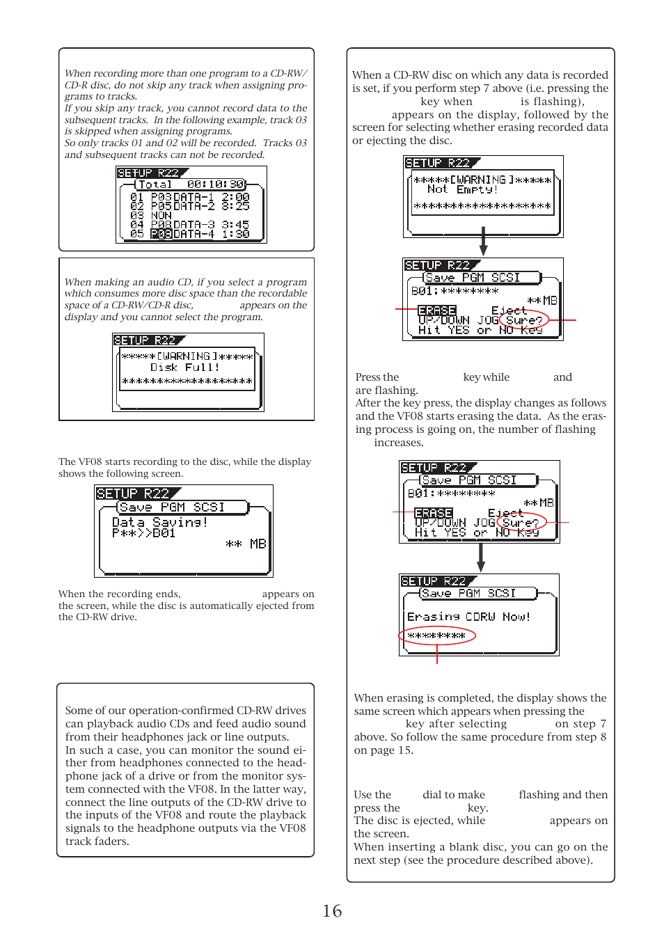 Fostex VF08 User Manual | Page 16 / 20